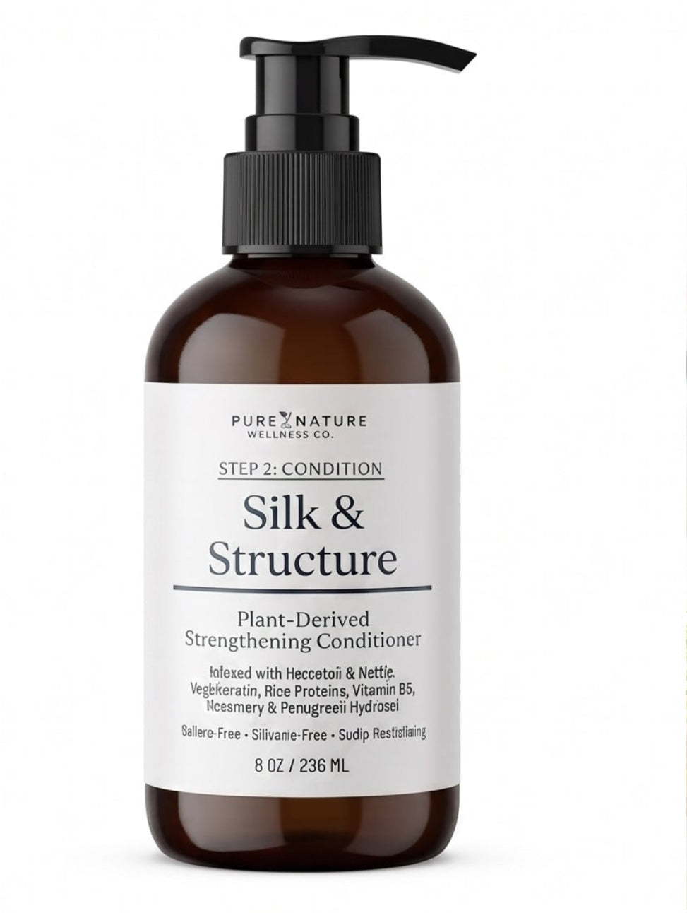 Pure Nature Wellness Co. Silk & Structure Plant-Derived Strengthening Conditioner 4 oz bottle
