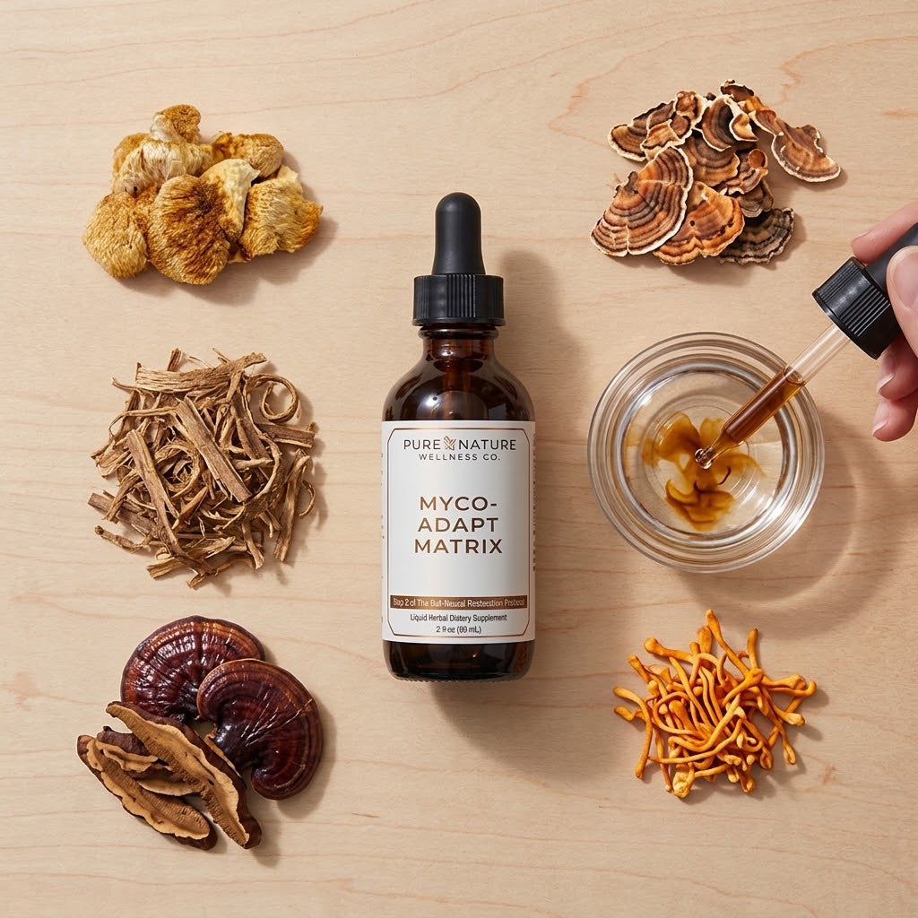 turkeytail, cordyceps, lions mane, reishi drops